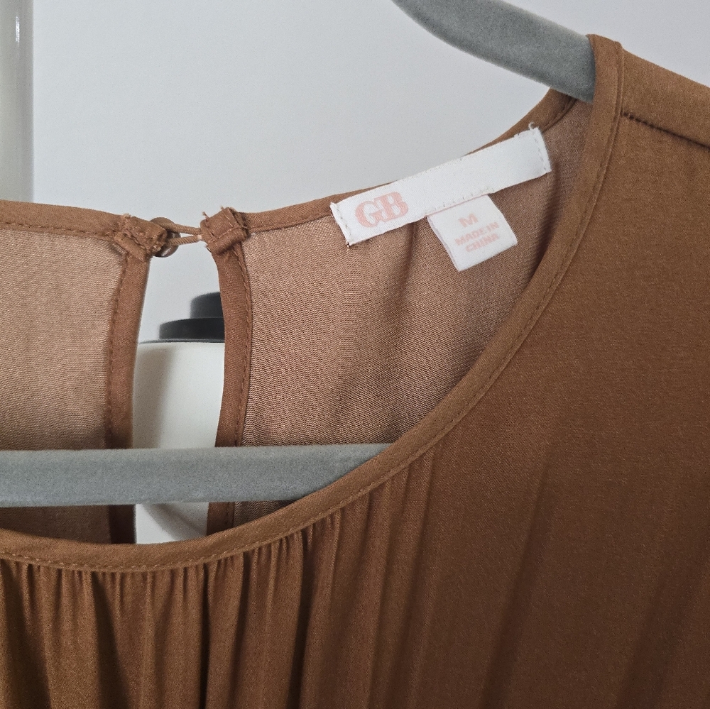 GB Long Sleeve Brown Mini Dress - Picture 3 of 5